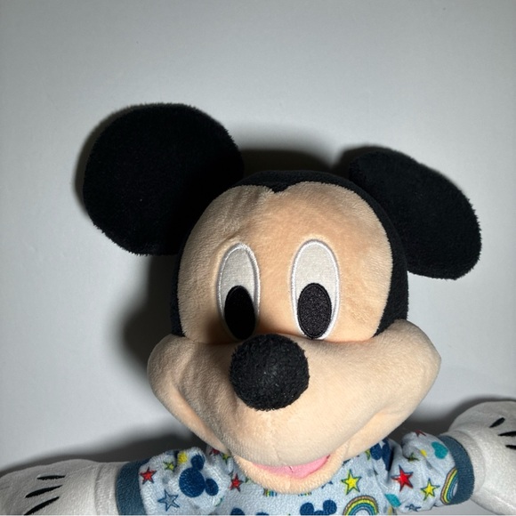 Disney Mickey Mouse Plush Just Play Blue Pajamas Rainbows and Hearts 18" - Picture 2 of 5